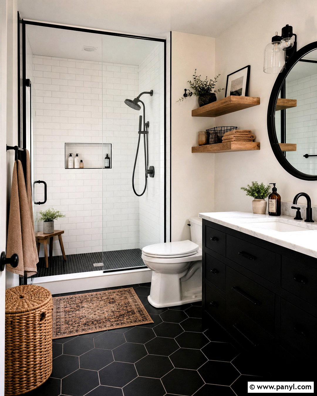 Black And White Bathroom - 20 bathroom colour ideas