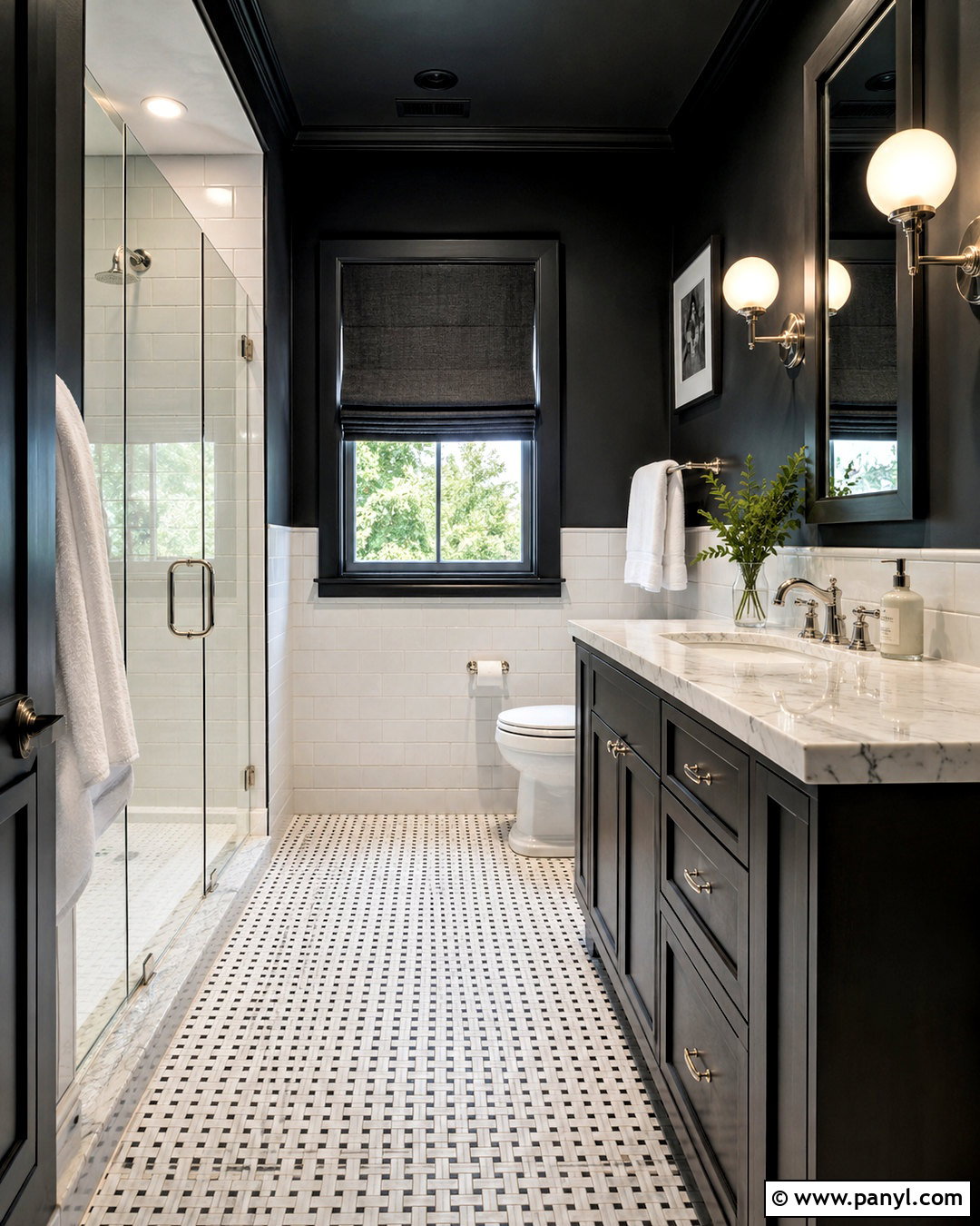 Black And White Bathroom - 20 moody bathroom design ideas