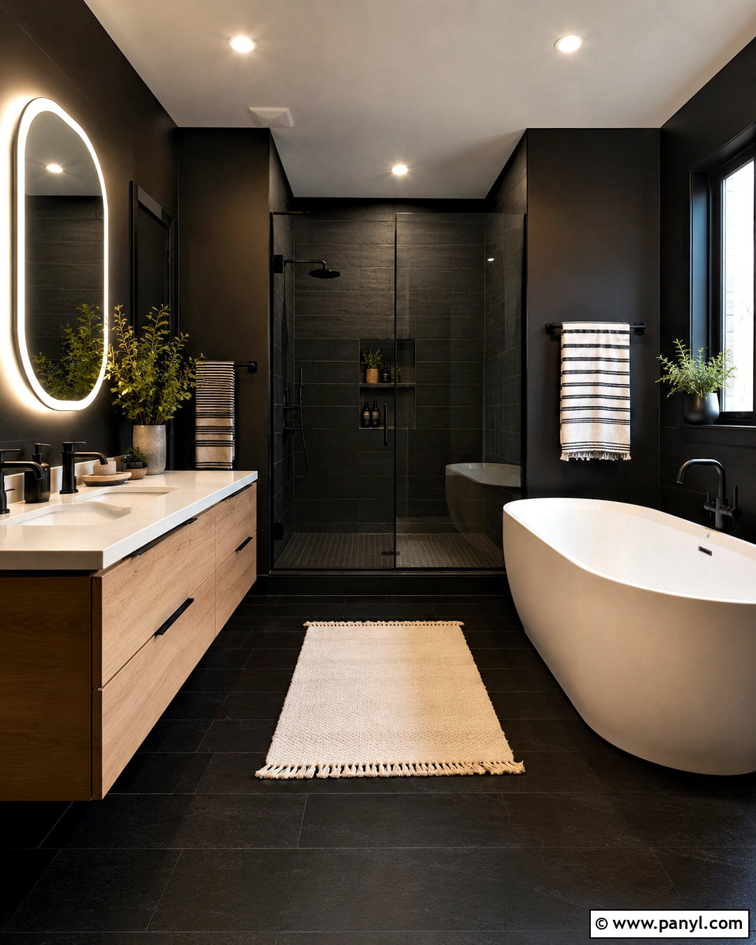 Black And White Bathroom - 20 moody bathroom ideas