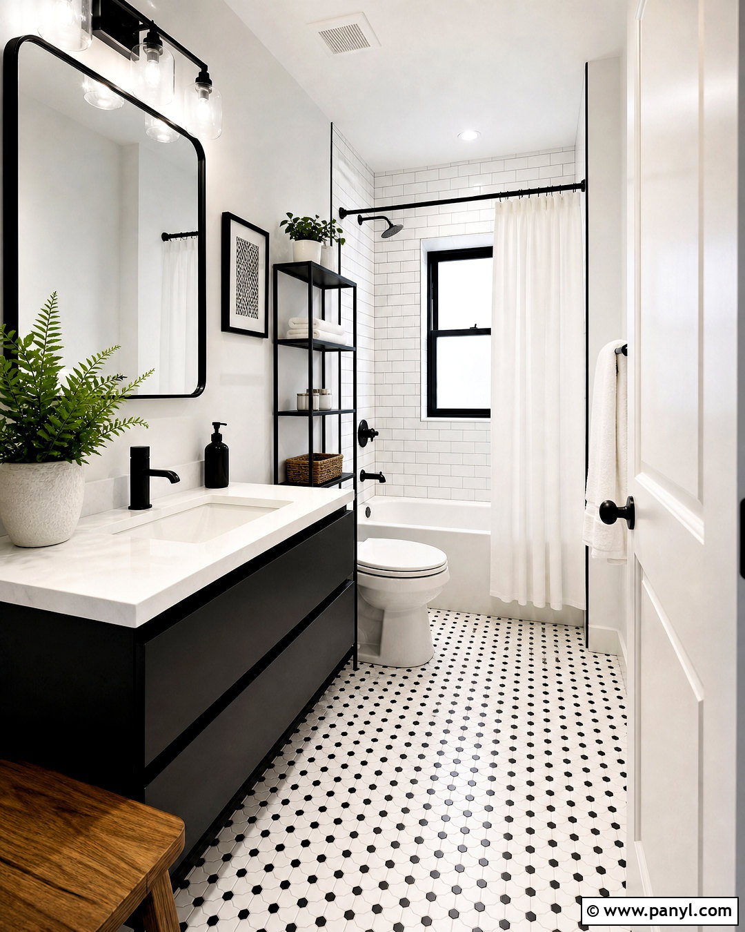 Black And White Bathroom - 20 small bathroom colour schemes