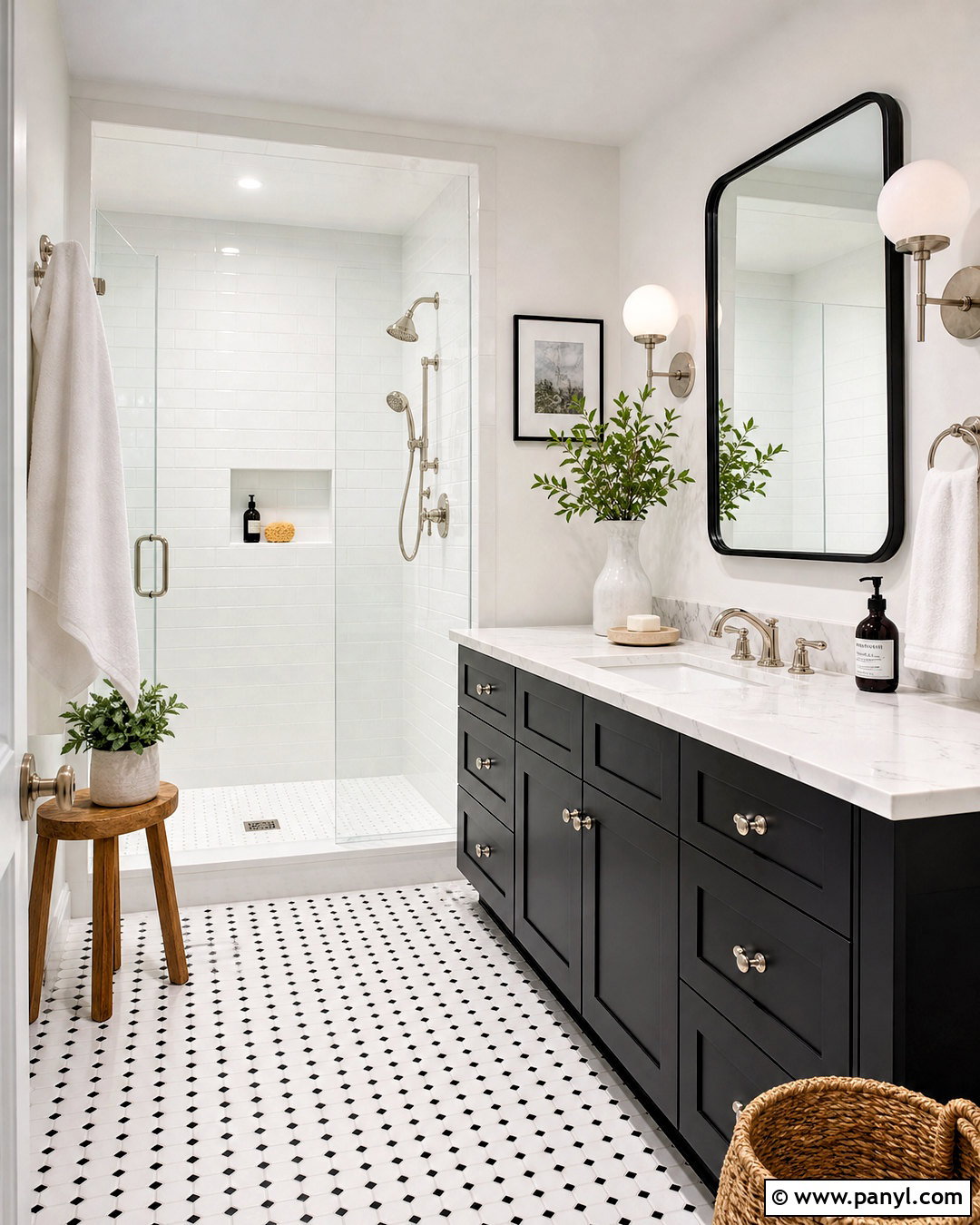 Black And White Bathroom - 20 bathroom design ideas