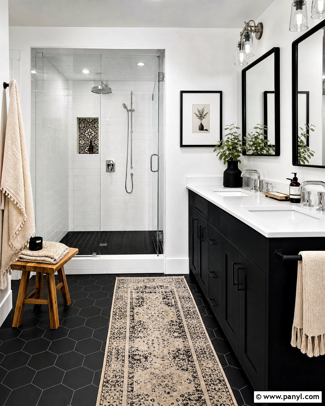Black And White Bathroom - 20 bathroom ideas