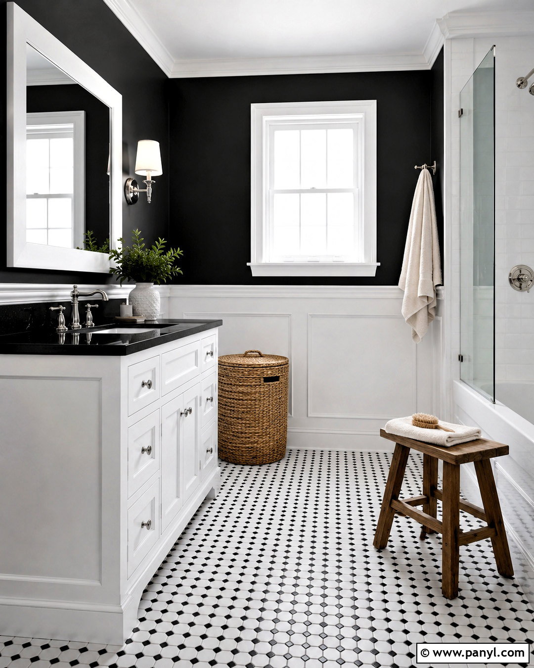 Black And White Bathroom Walls - 40 bathroom wall color ideas