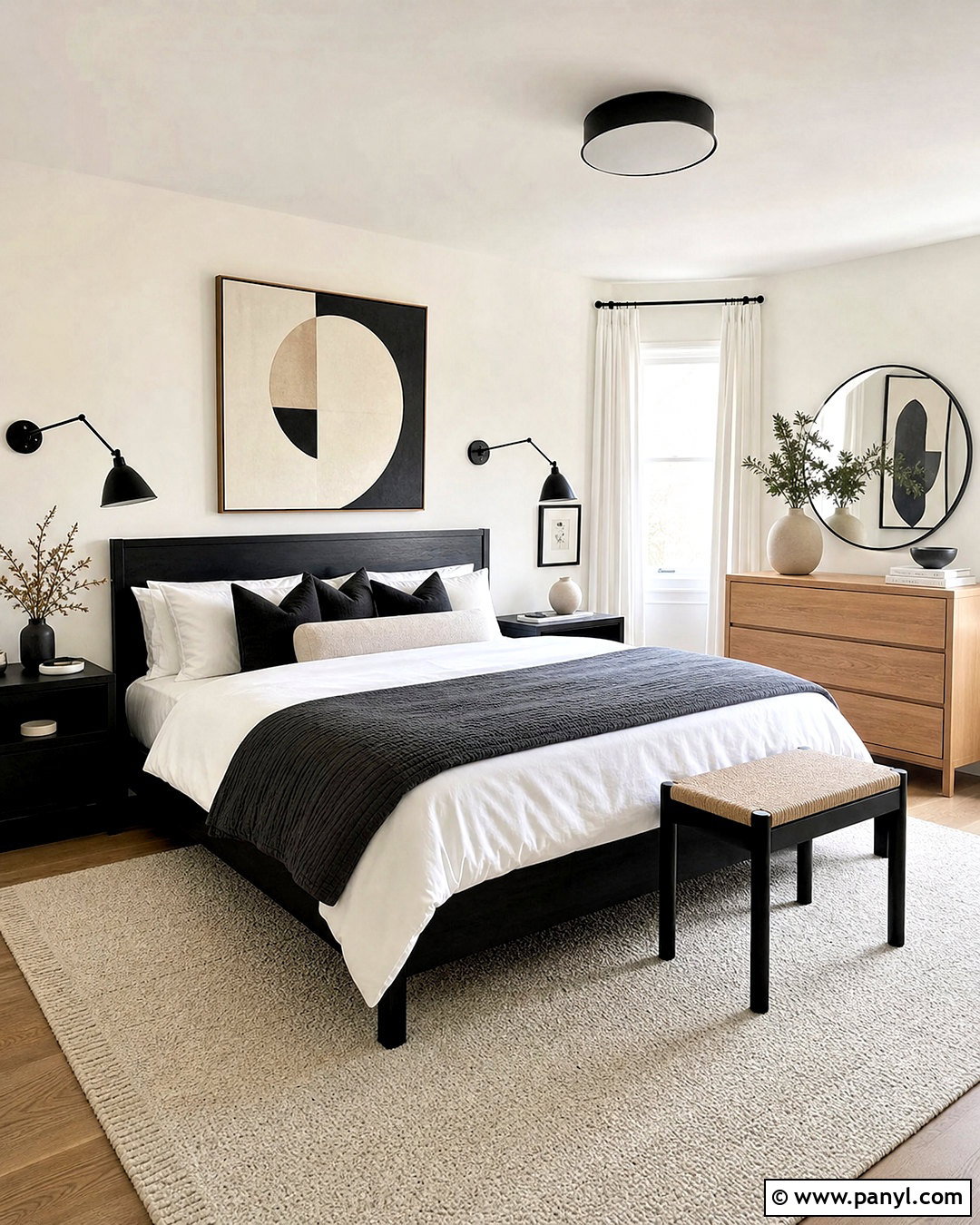 Black And White Bedroom - 20 bedroom decor ideas