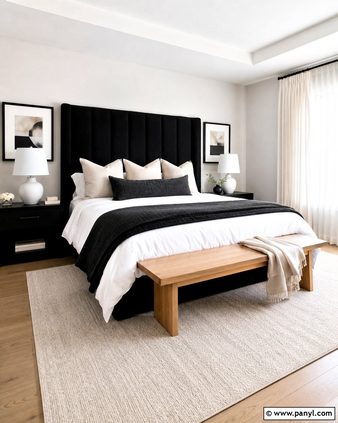 Black And White Bedroom - 20 black and white interior design ideas