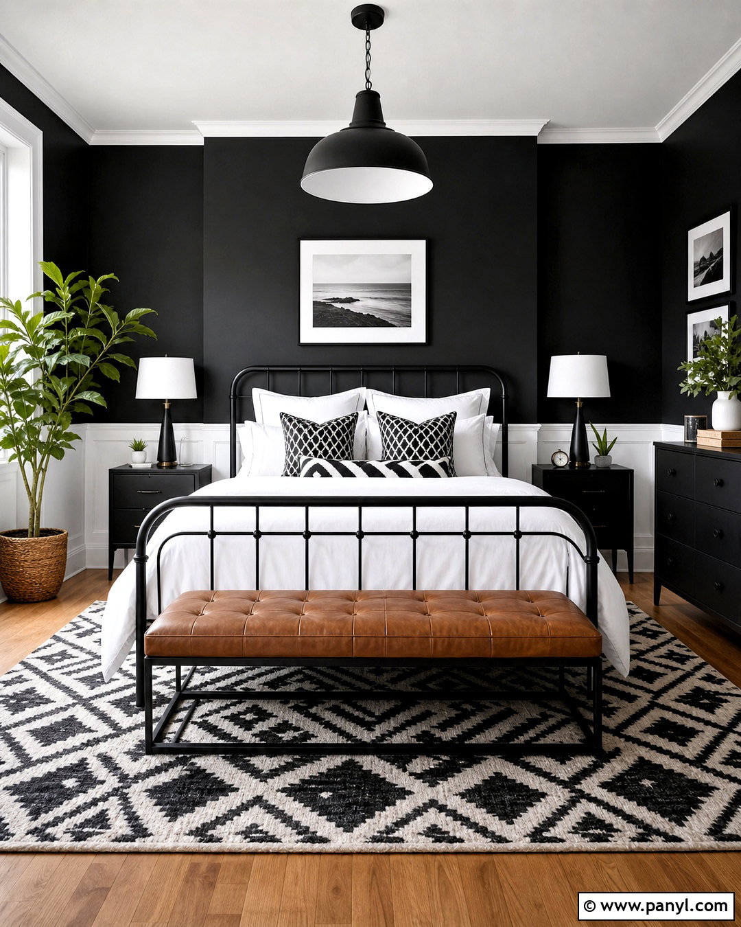 Black And White Bedroom - 20 black interior bedroom ideas