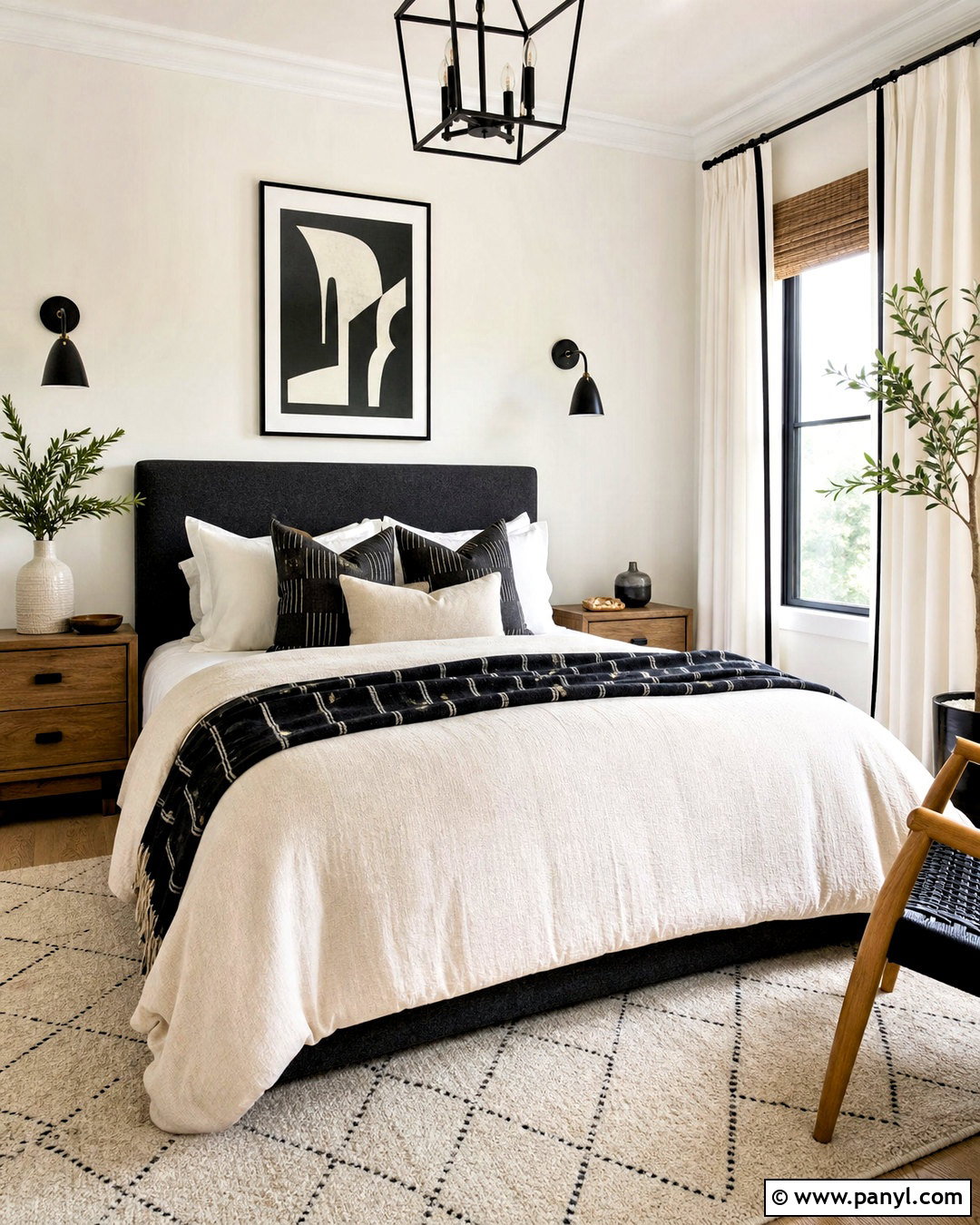 Black And White Bedroom Interior - 20 bedroom interior ideas