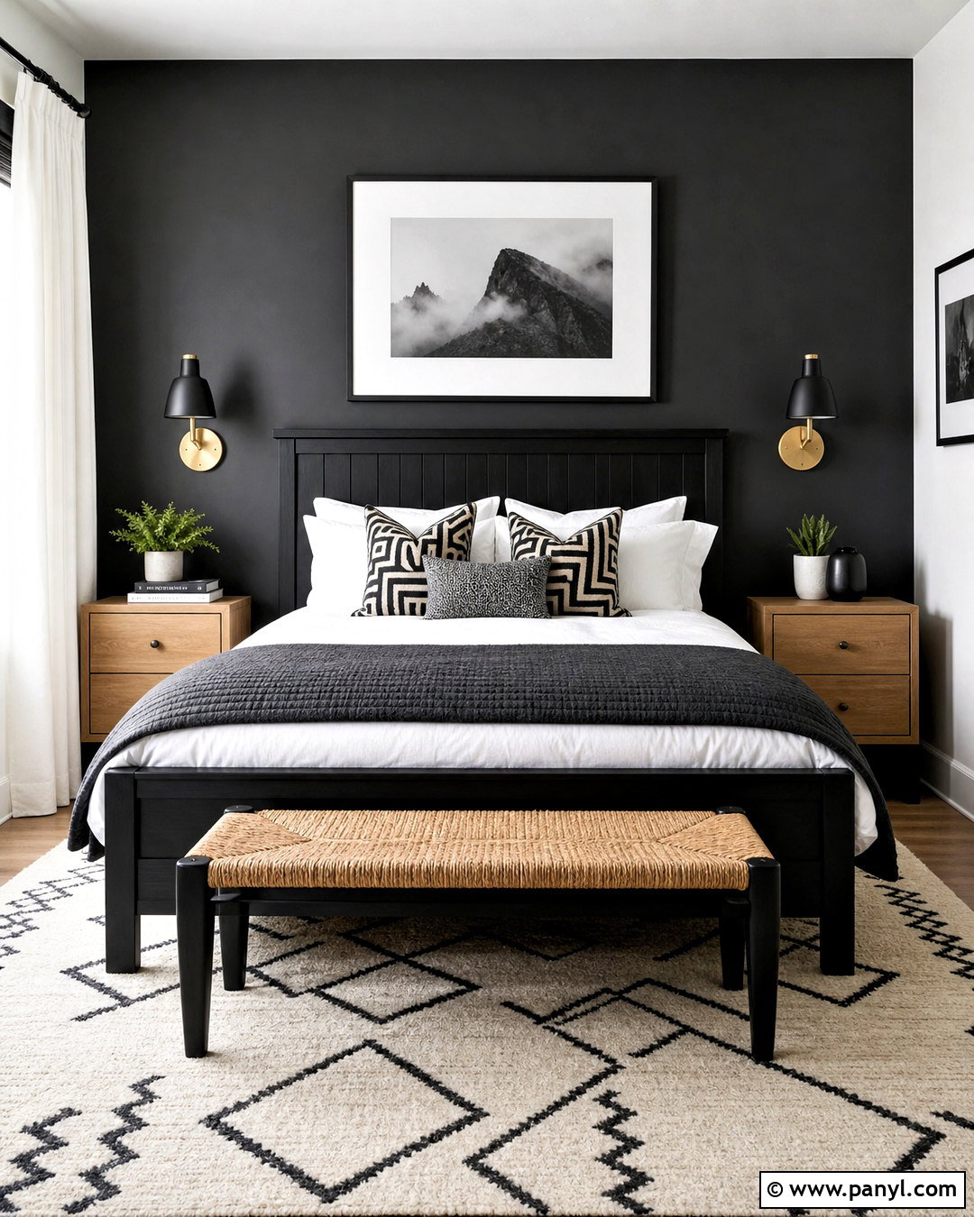 Black And White Bedroom - 20 aesthetic room color ideas bedroom ideas