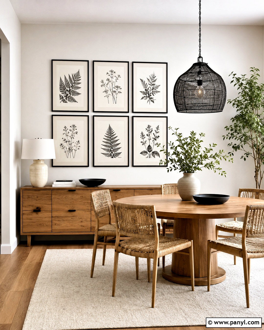 Black And White Botanical Wall Prints - 20 black and white wall decor ideas