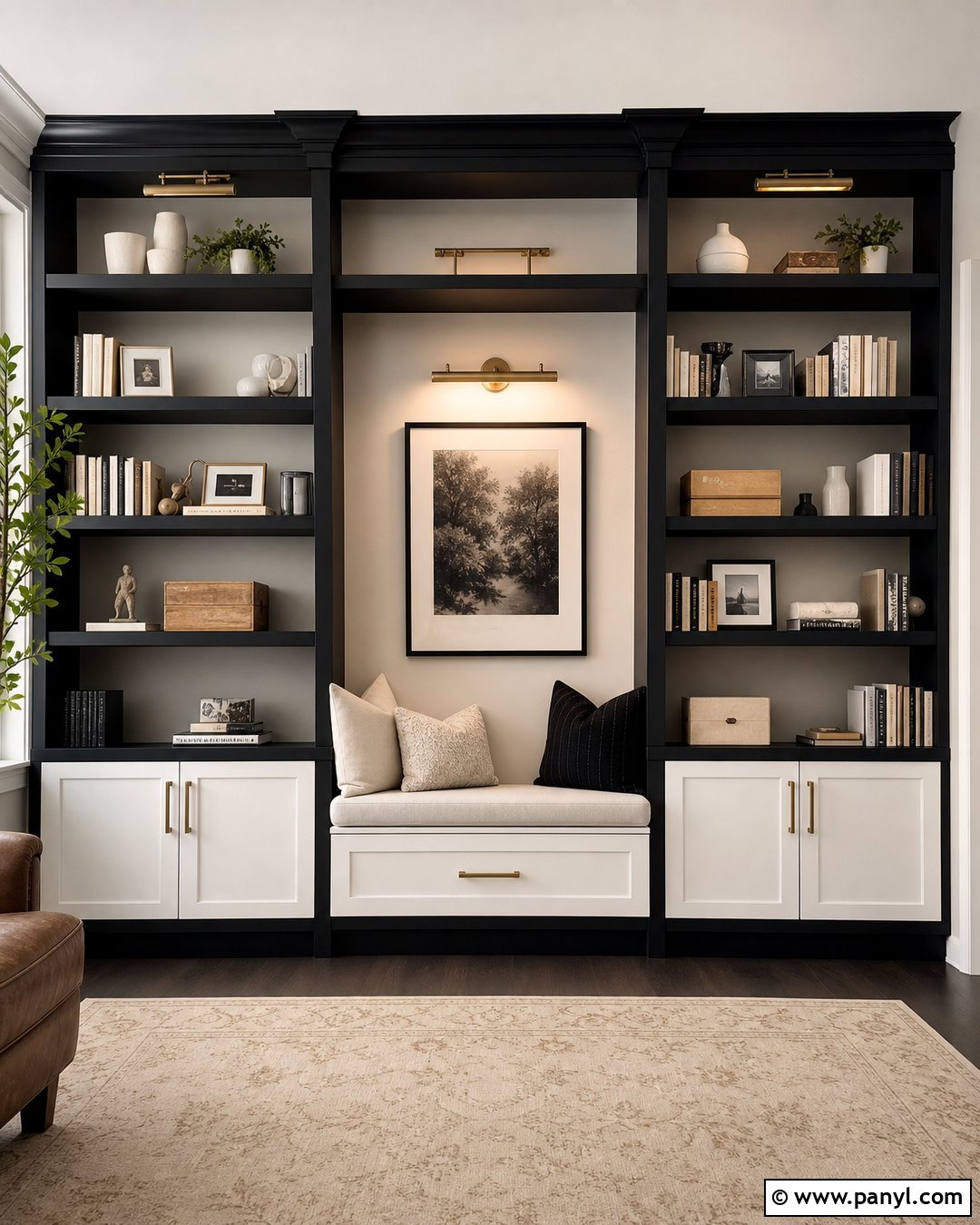Black And White Built-In Wall - 35 black and white walls