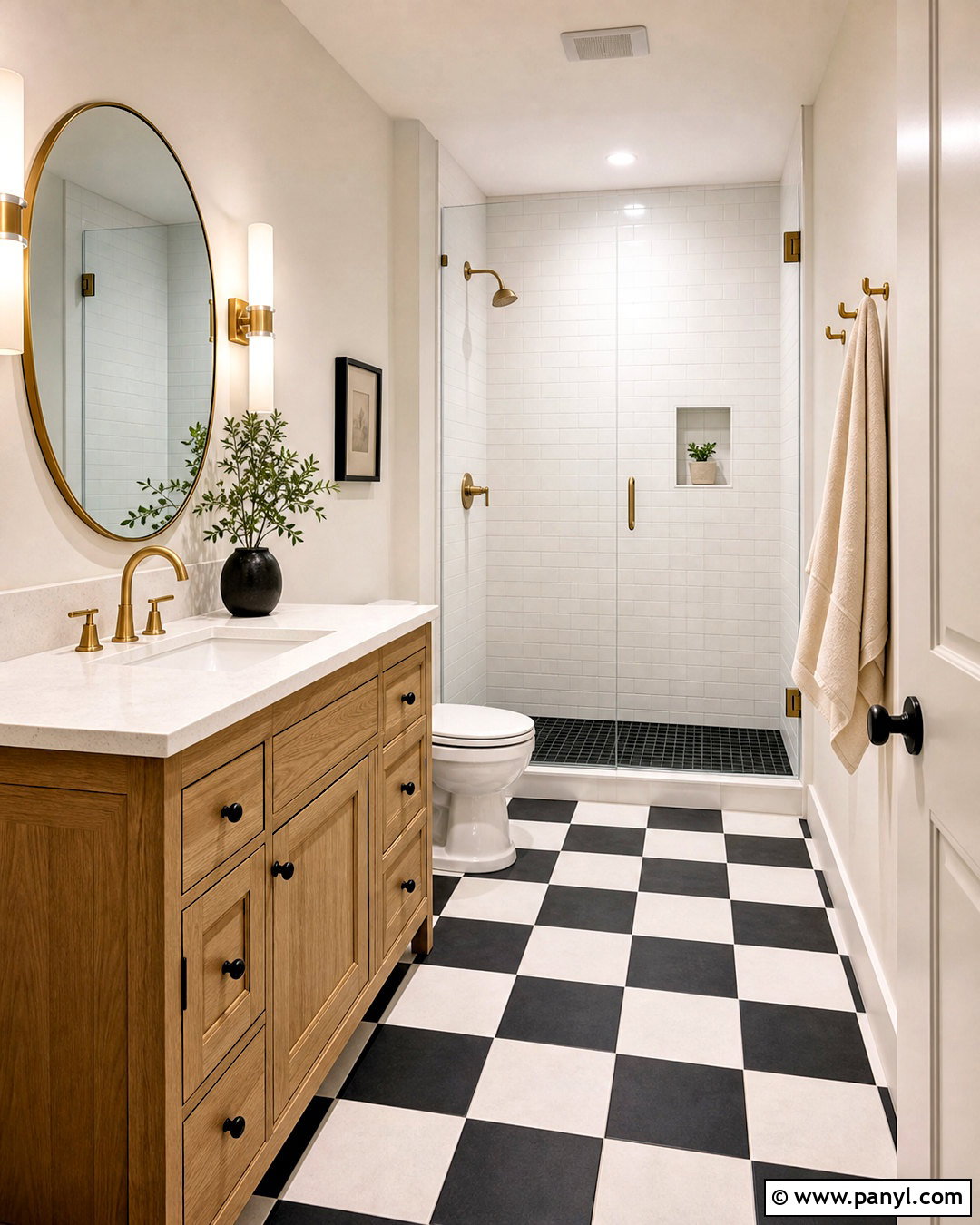 Black And White Checkerboard Bathroom Floor - 20 bathroom with black and white tile floor ideas