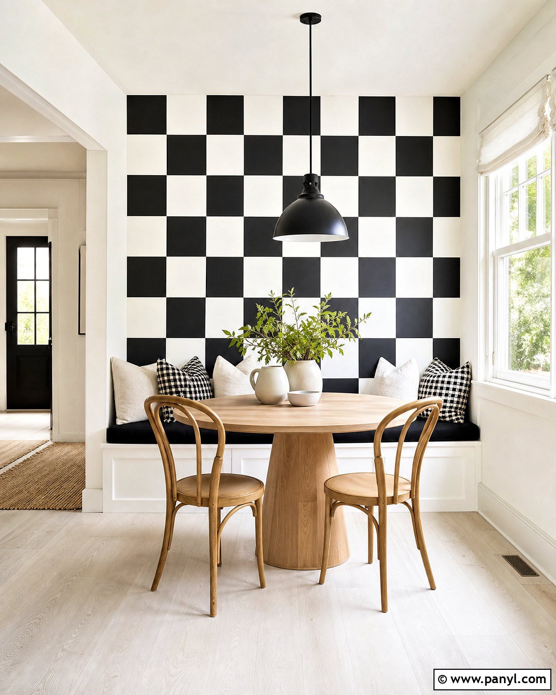 Black And White Checkerboard Wall - 20 black and white wall design ideas