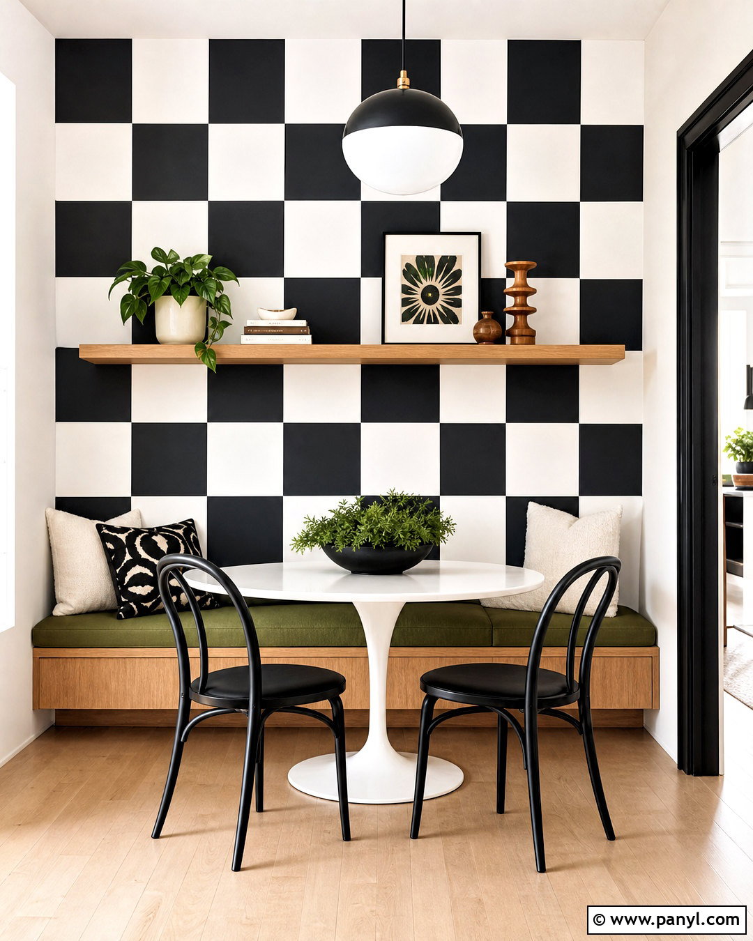 20 Black and White Wall Painting Ideas for Stylish Rooms