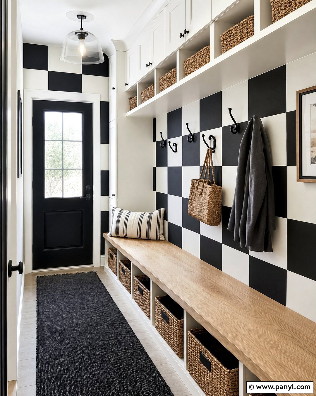 Black And White Checkerboard Wall - 35 black and white walls