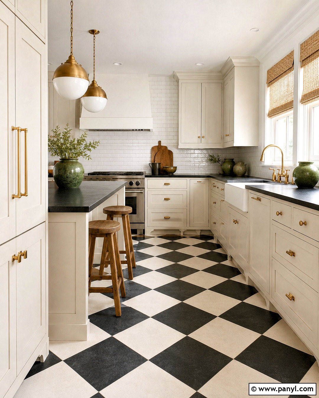 Black And White Checkered Kitchen - 20 checkered design ideas