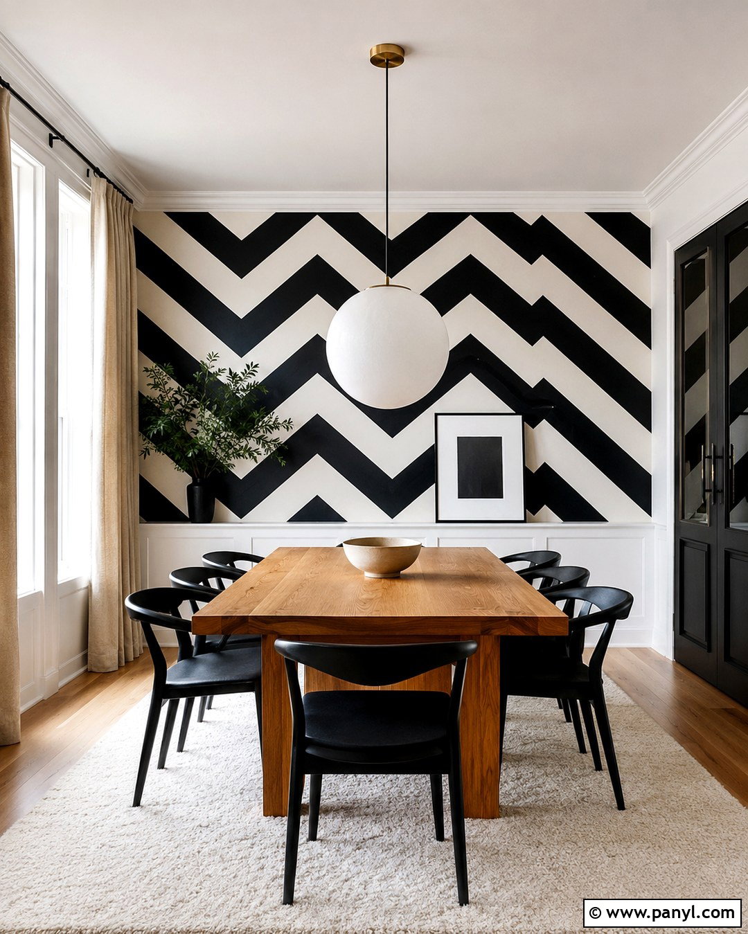 Black And White Chevron Wall Pattern - 20 Black And White Wall Pattern Ideas