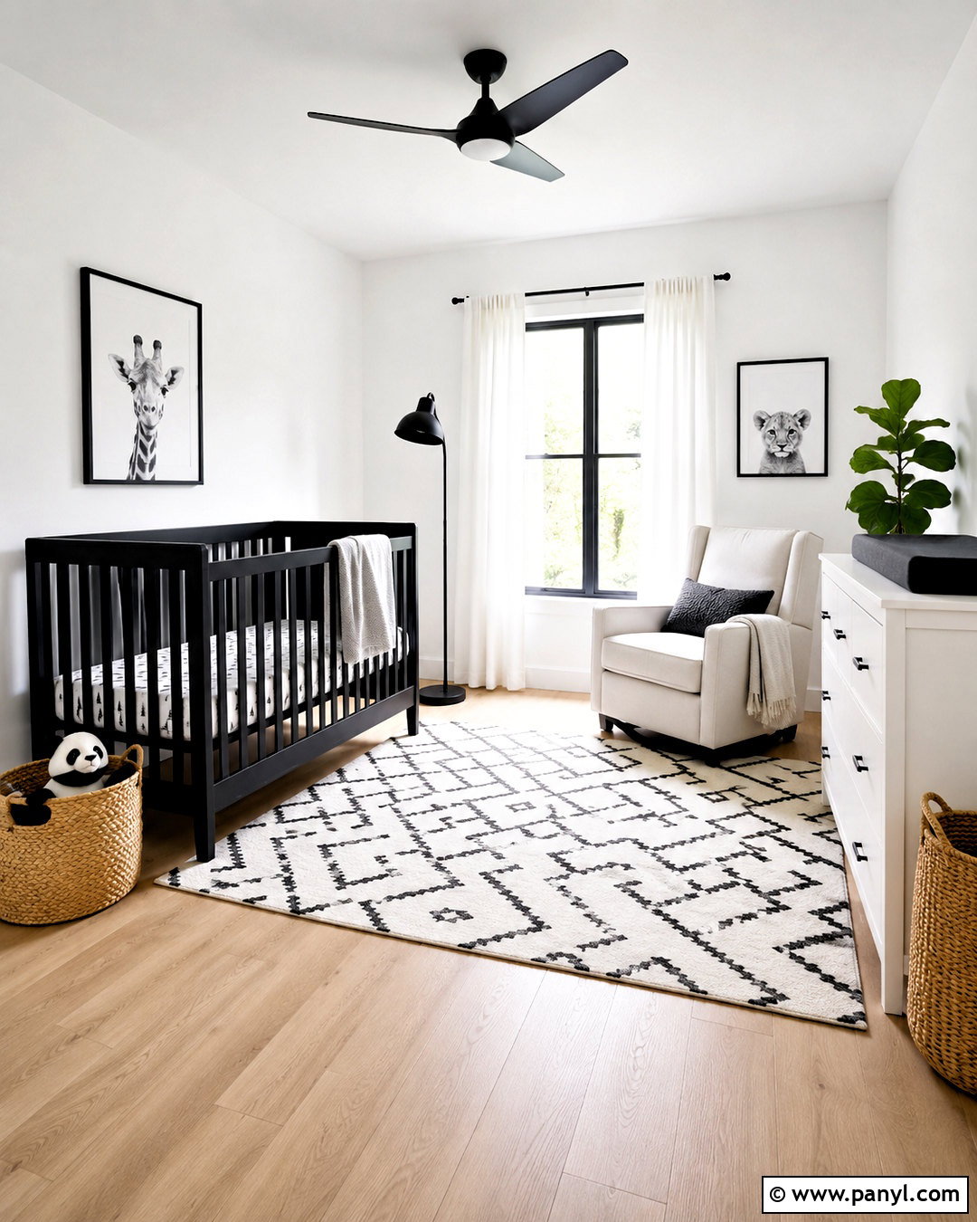 Black And White Crib Nursery - 20 black crib nursery ideas
