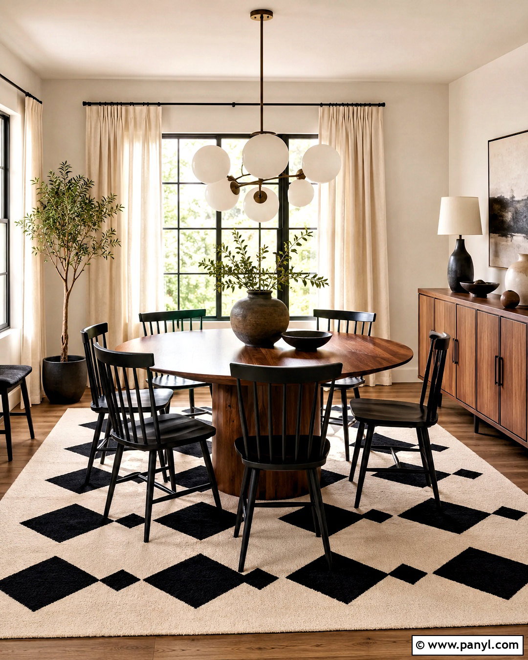 Black And White Diamond Dining Room - 20 black and white geometric pattern ideas