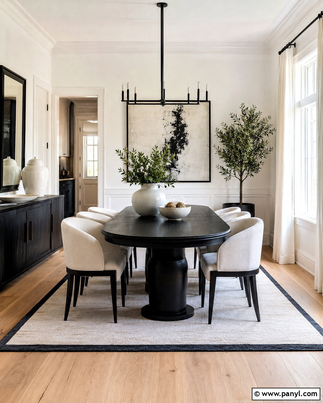 Black And White Dining Room - 20 black and white interior design ideas