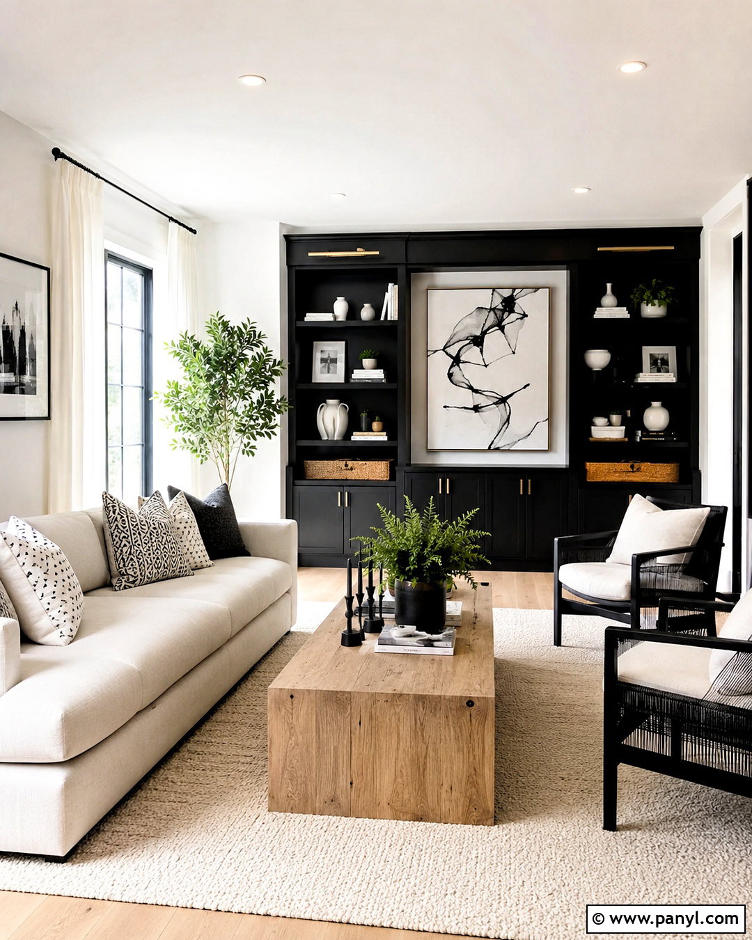 Black And White Drawing Room - 20 drawing room colour combinations