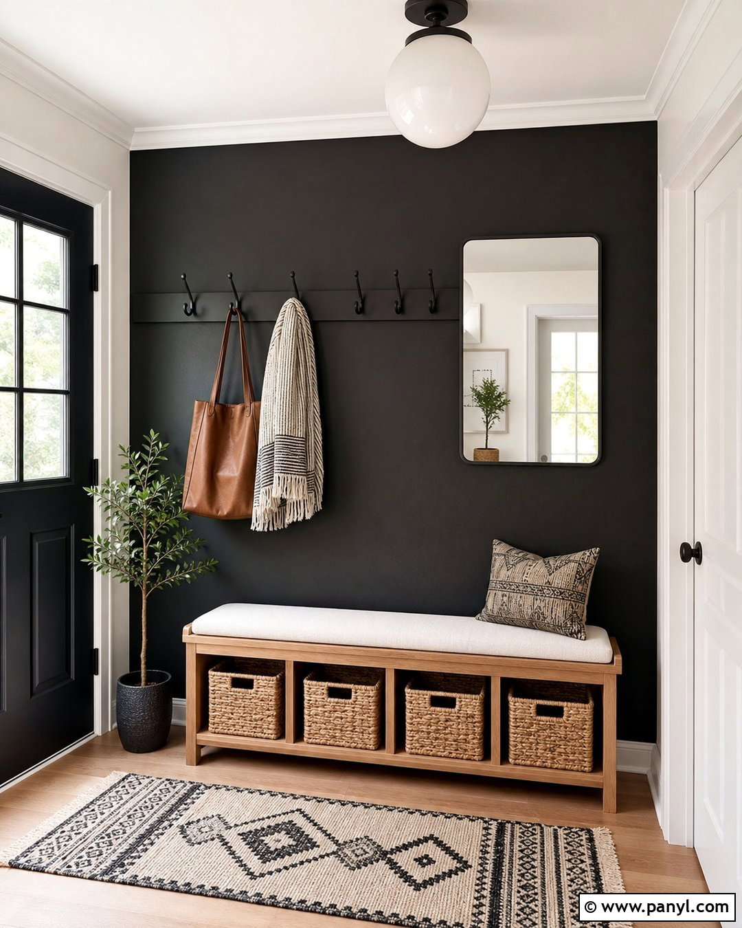 Black And White Entryway Wall - 35 black and white walls