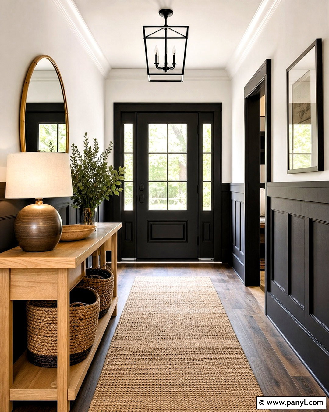 Black And White Entryway Walls - 20 two color wall ideas