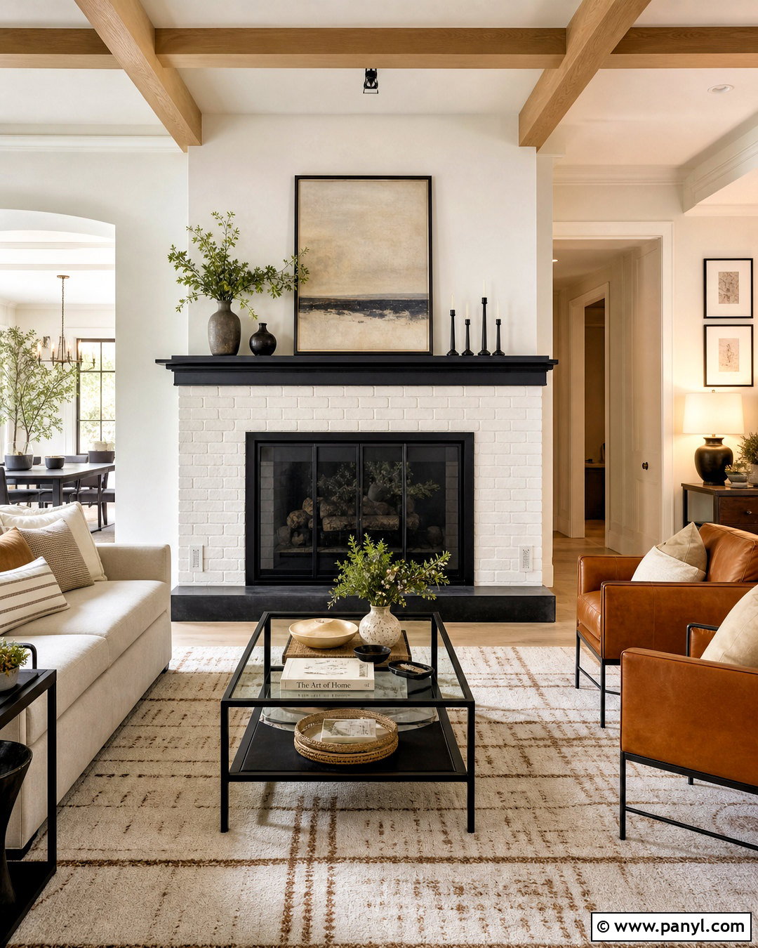 Black And White Fireplace - 20 fireplace color ideas