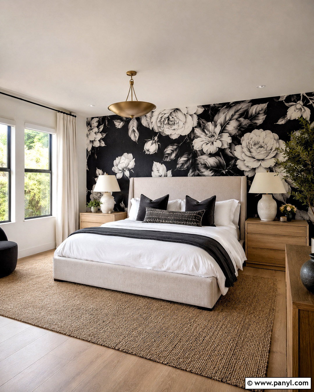 Black And White Floral Bedroom Wallpaper - 20 black white wallpaper ideas