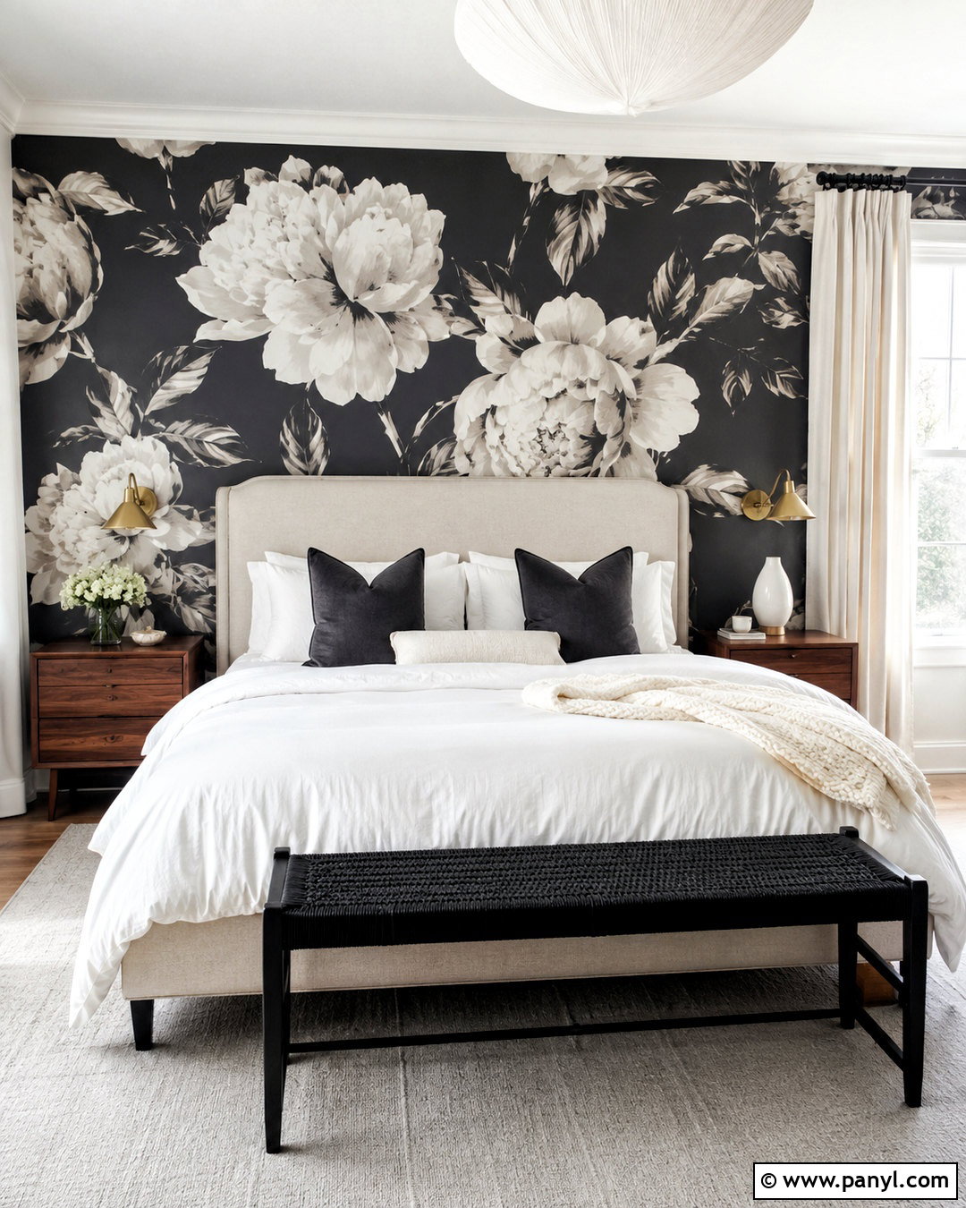 Black And White Floral Wallpaper - 20 black and white pattern wallpaper ideas