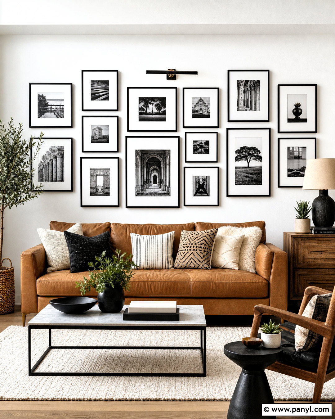 Black And White Gallery Wall - 20 black and white wall design ideas