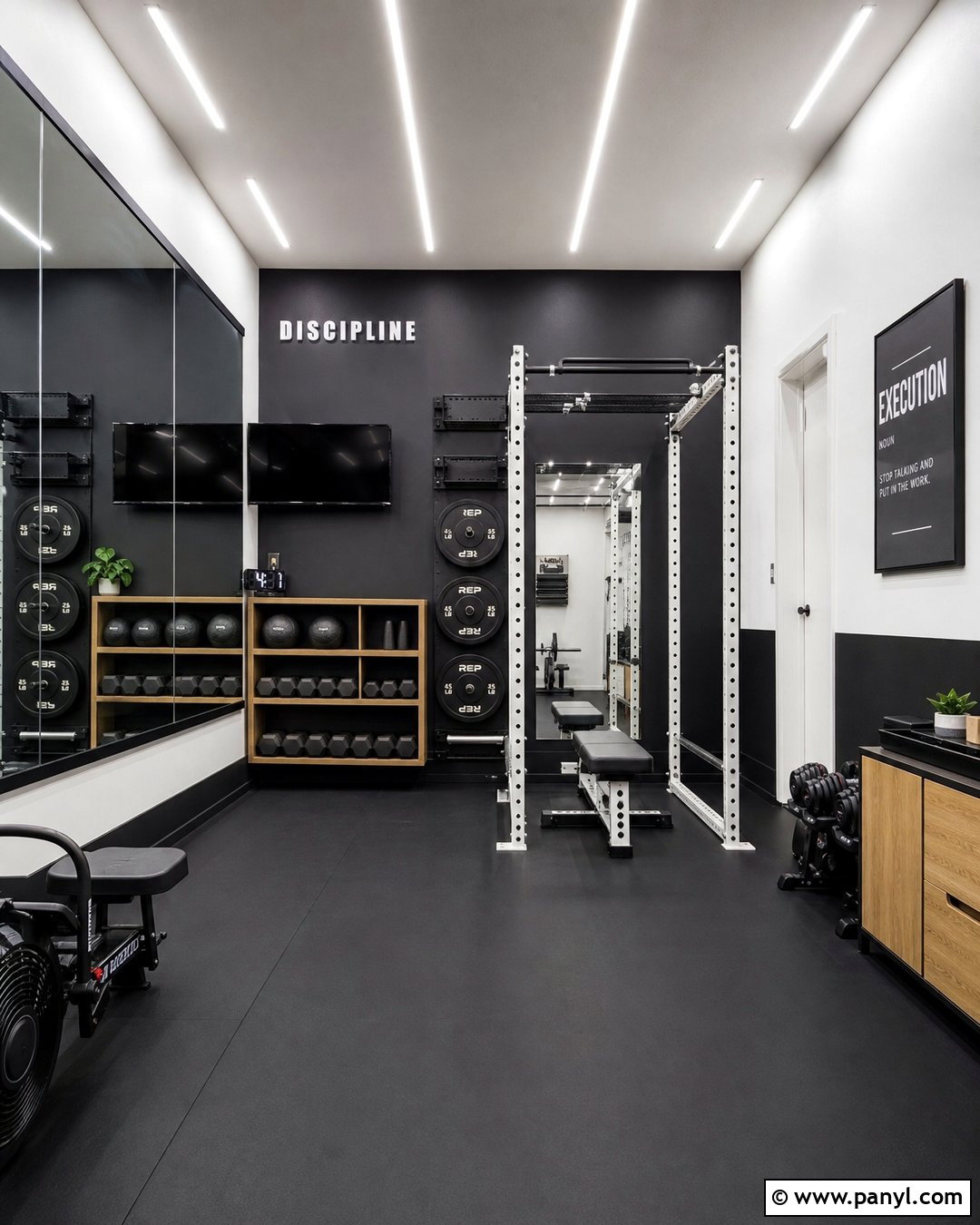 Black And White Garage Gym Walls - 20 Garage Gym Wall Color Ideas