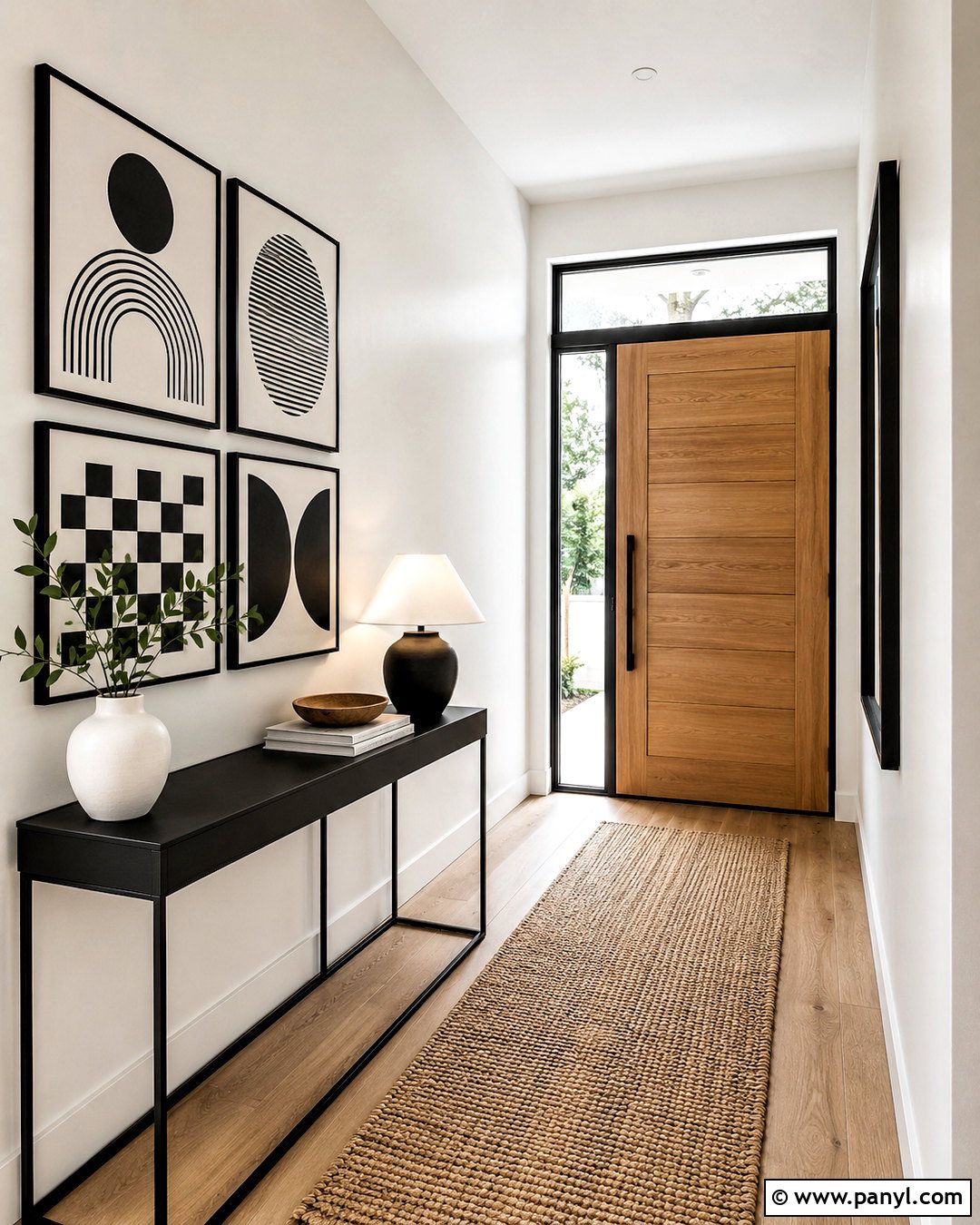 Black And White Geometric Wall Decor - 20 black and white wall decor ideas