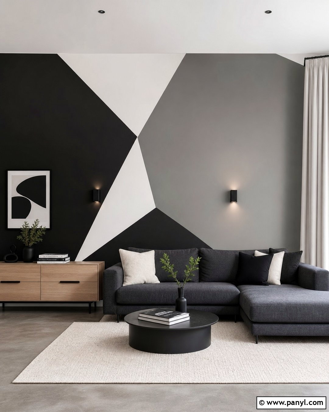 Black And White Geometric Wall - 35 black and white walls