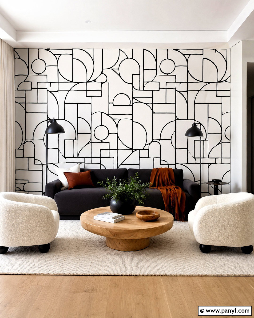 Black And White Geometric Wallpaper - 20 black and white pattern wallpaper ideas