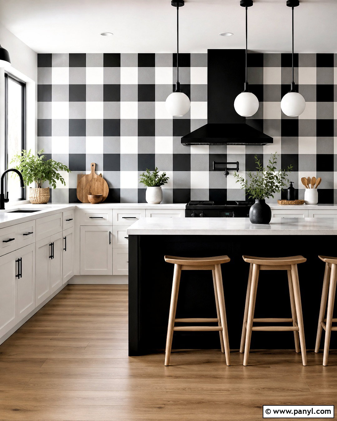 Black And White Gingham Kitchen Wall - 20 how to paint gingham pattern ideas