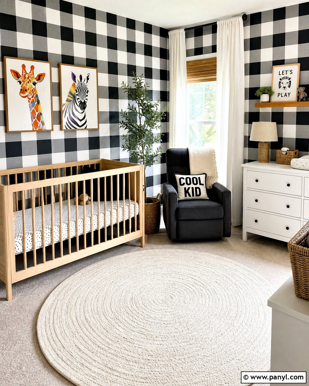 Black And White Gingham Nursery - 20 gingham nursery ideas