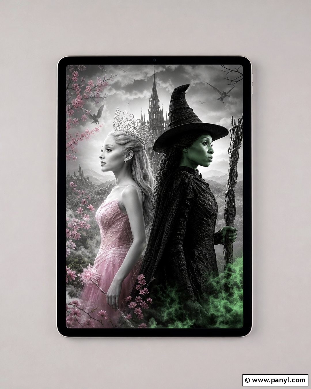 Black And White Glinda And Elphaba Wallpaper - 30 Glinda And Elphaba Wallpaper Ideas
