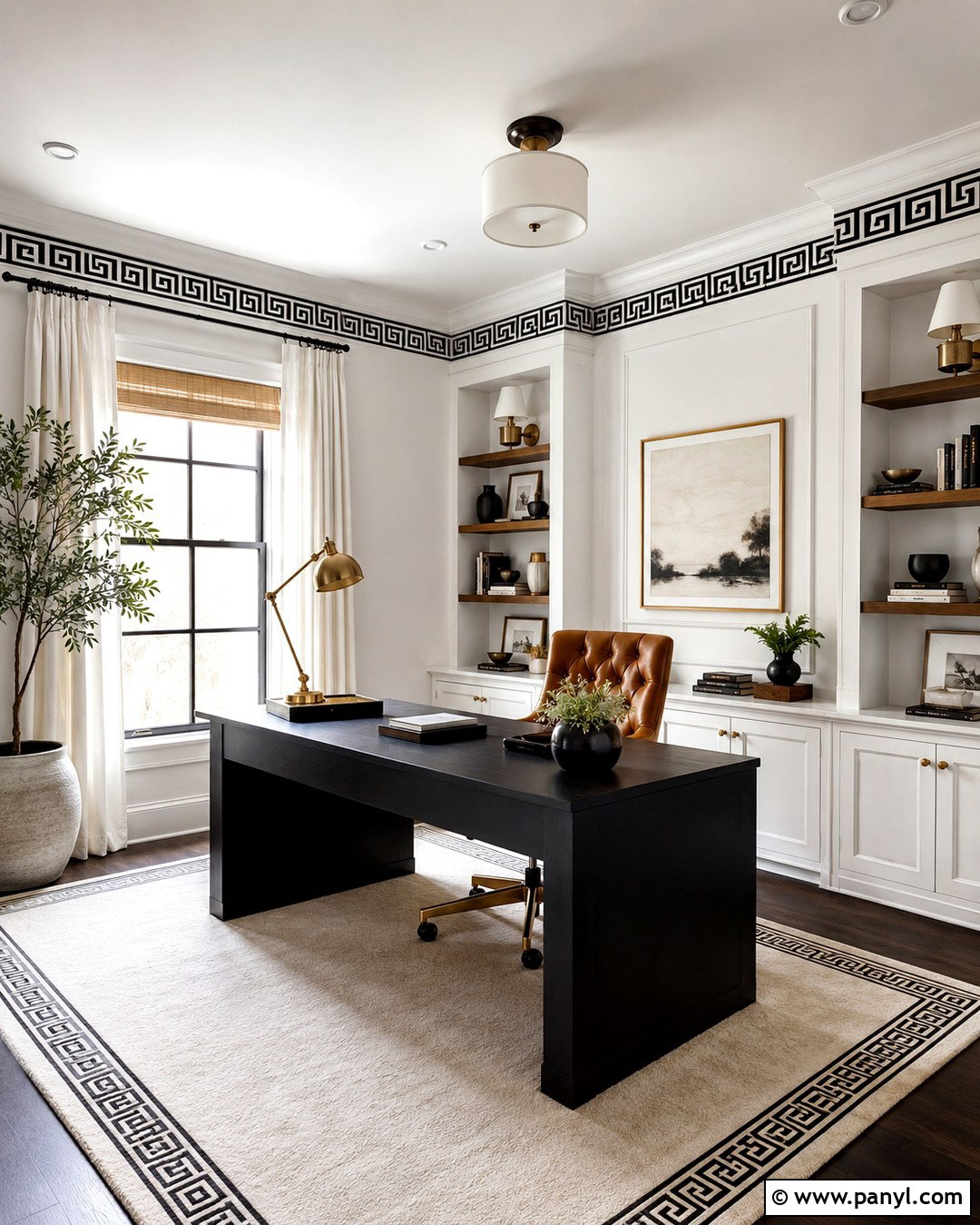 Black And White Greek Key Wall Pattern - 20 Black And White Wall Pattern Ideas