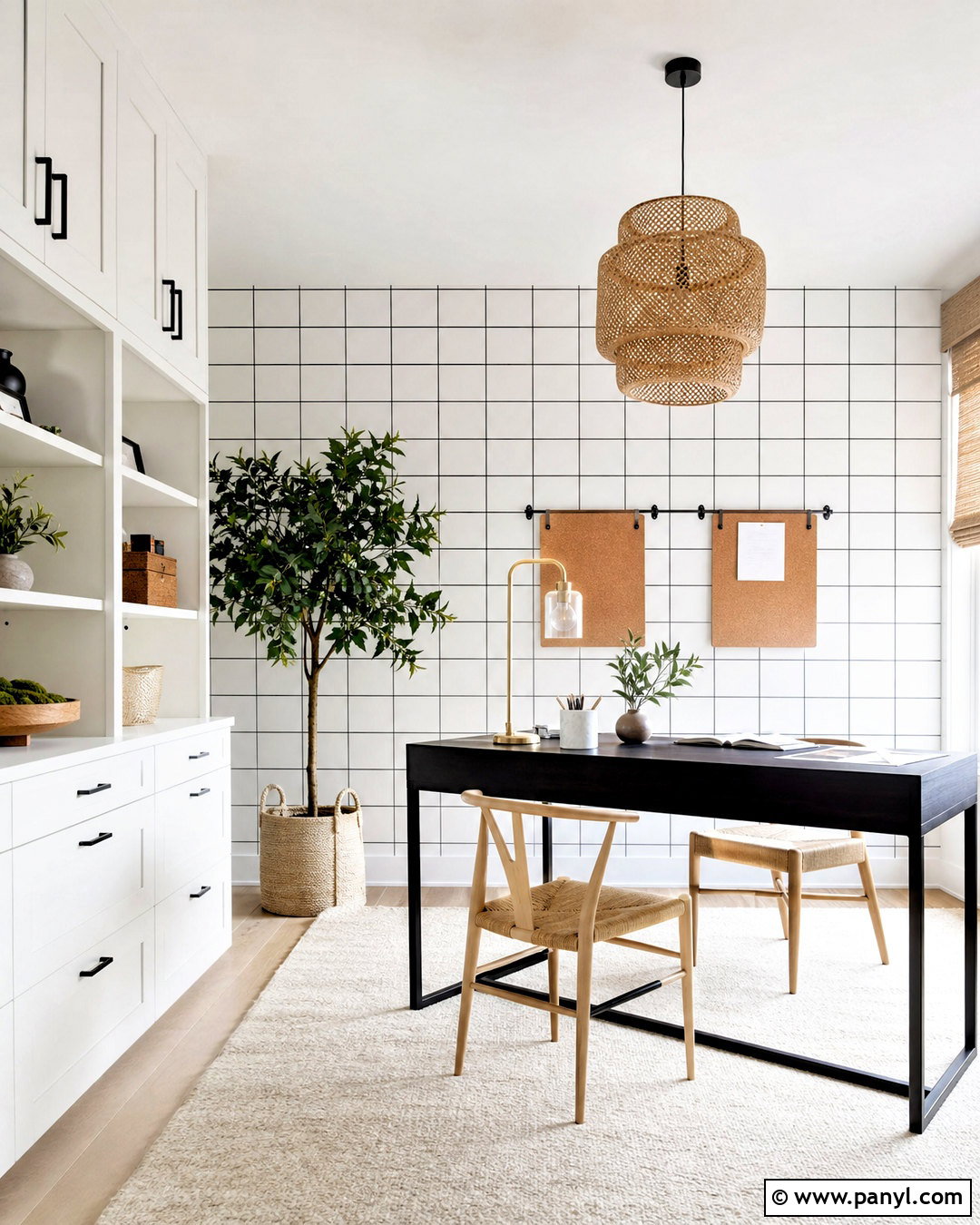 Black And White Grid Wall - 20 black and white wall painting ideas