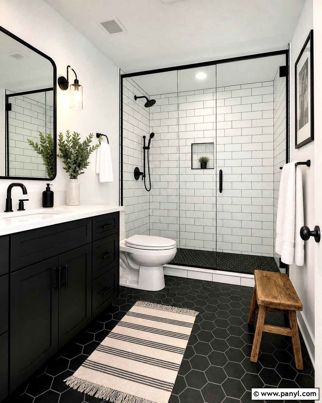 Black And White Guest Bathroom - 20 black guest bathroom ideas