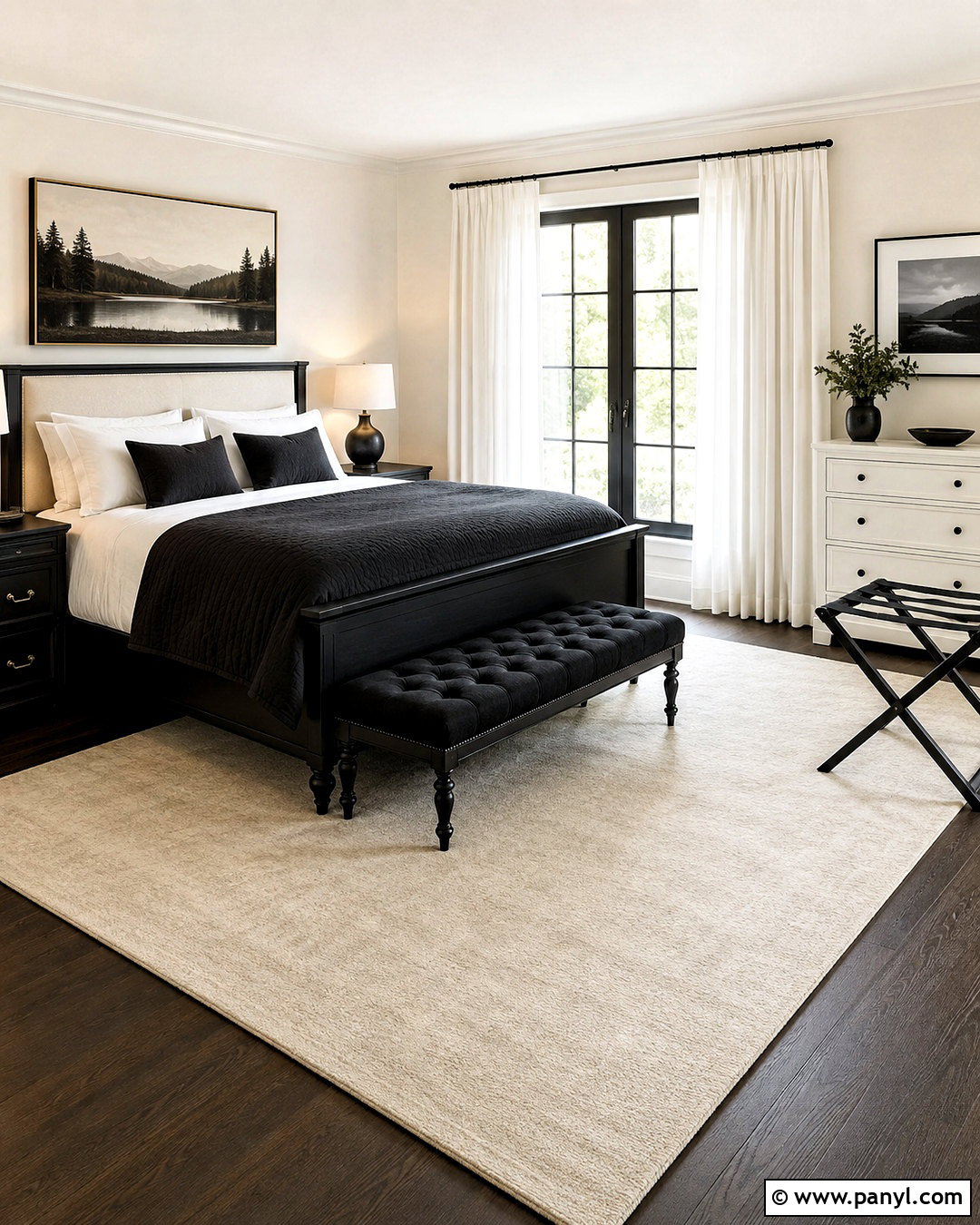 Black And White Guest Bedroom - 20 black and white bedrooms