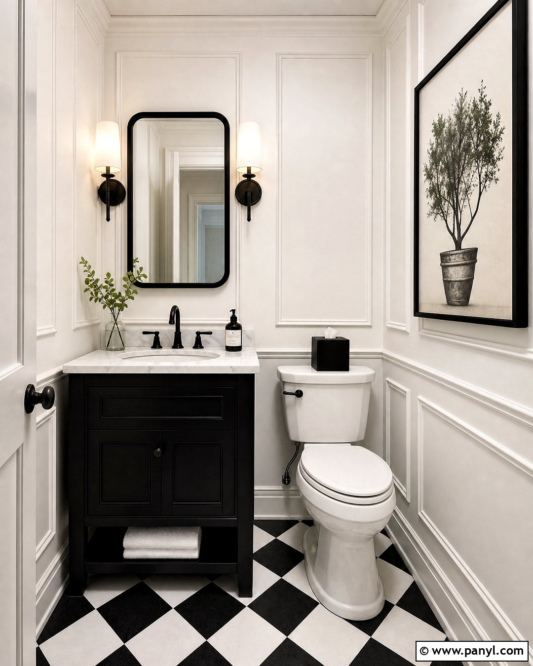 Black And White Half Bathroom - 20 half bathroom design ideas