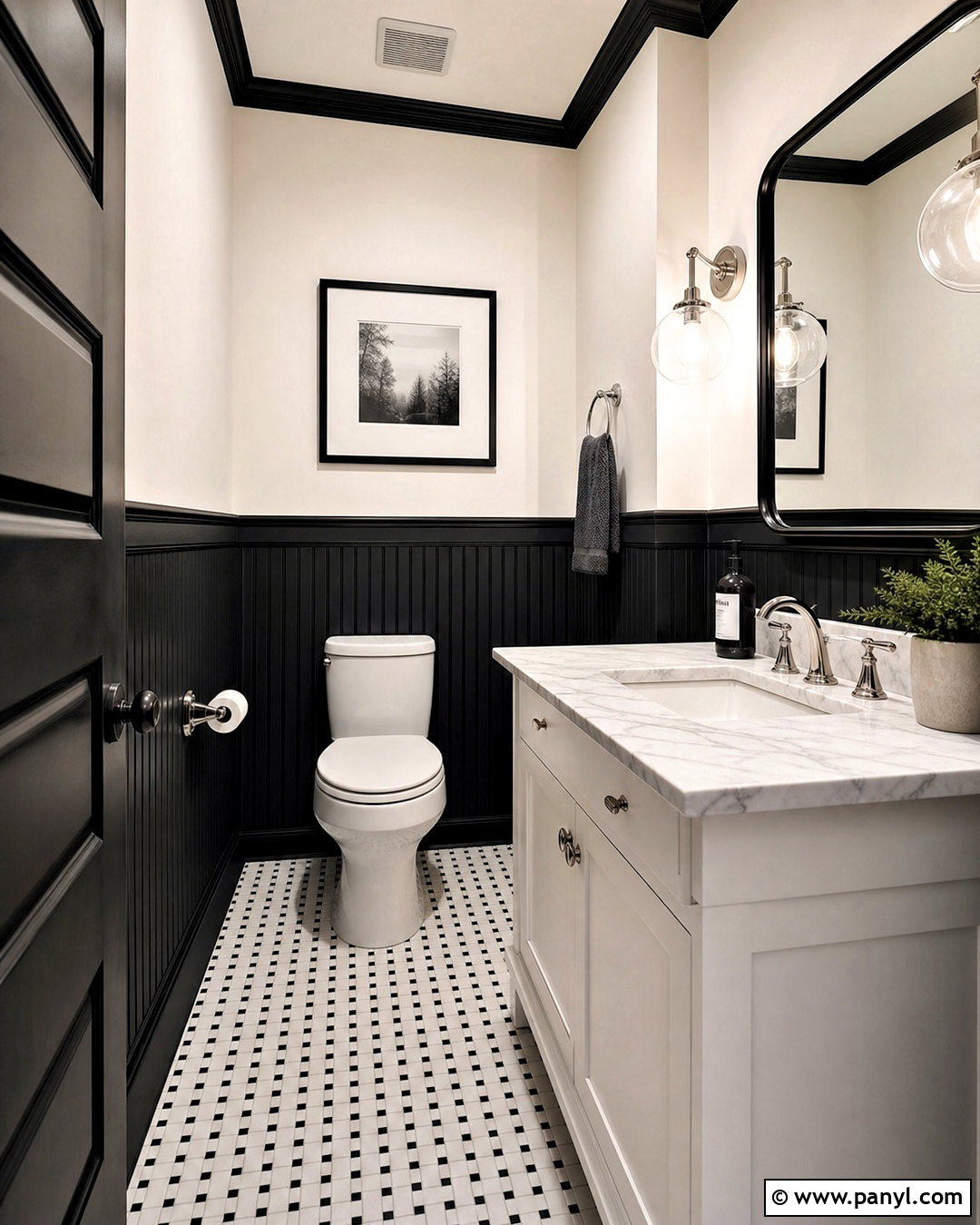 Black And White Half Bathroom - 20 black half bathroom ideas
