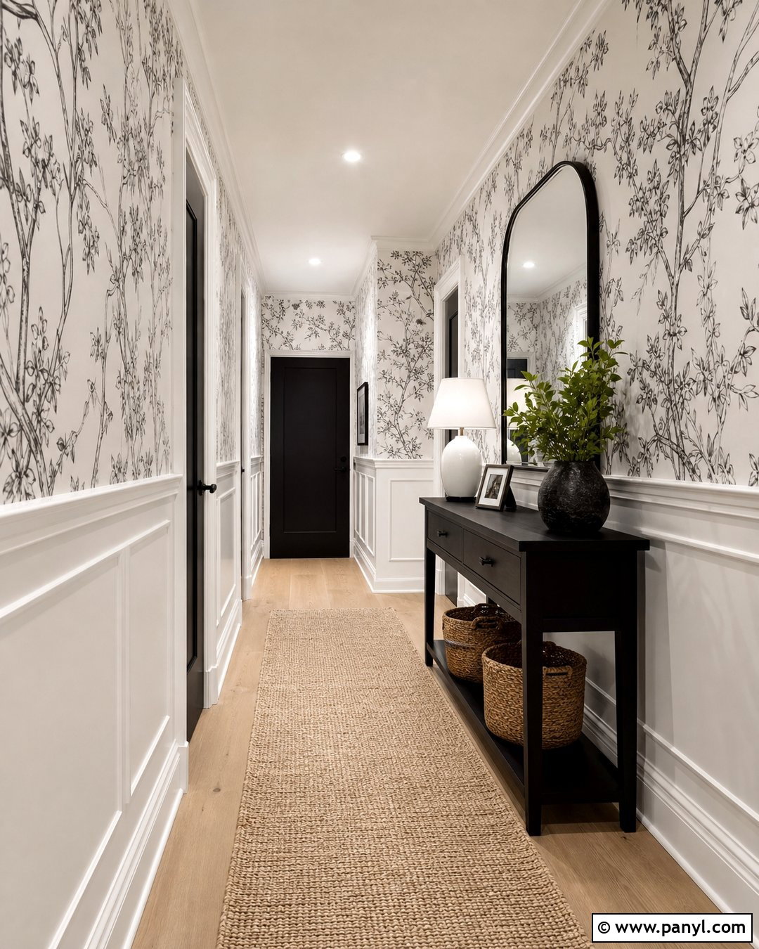 Black And White Hallway Wallpaper - 25 Choose You Wallpaper Ideas