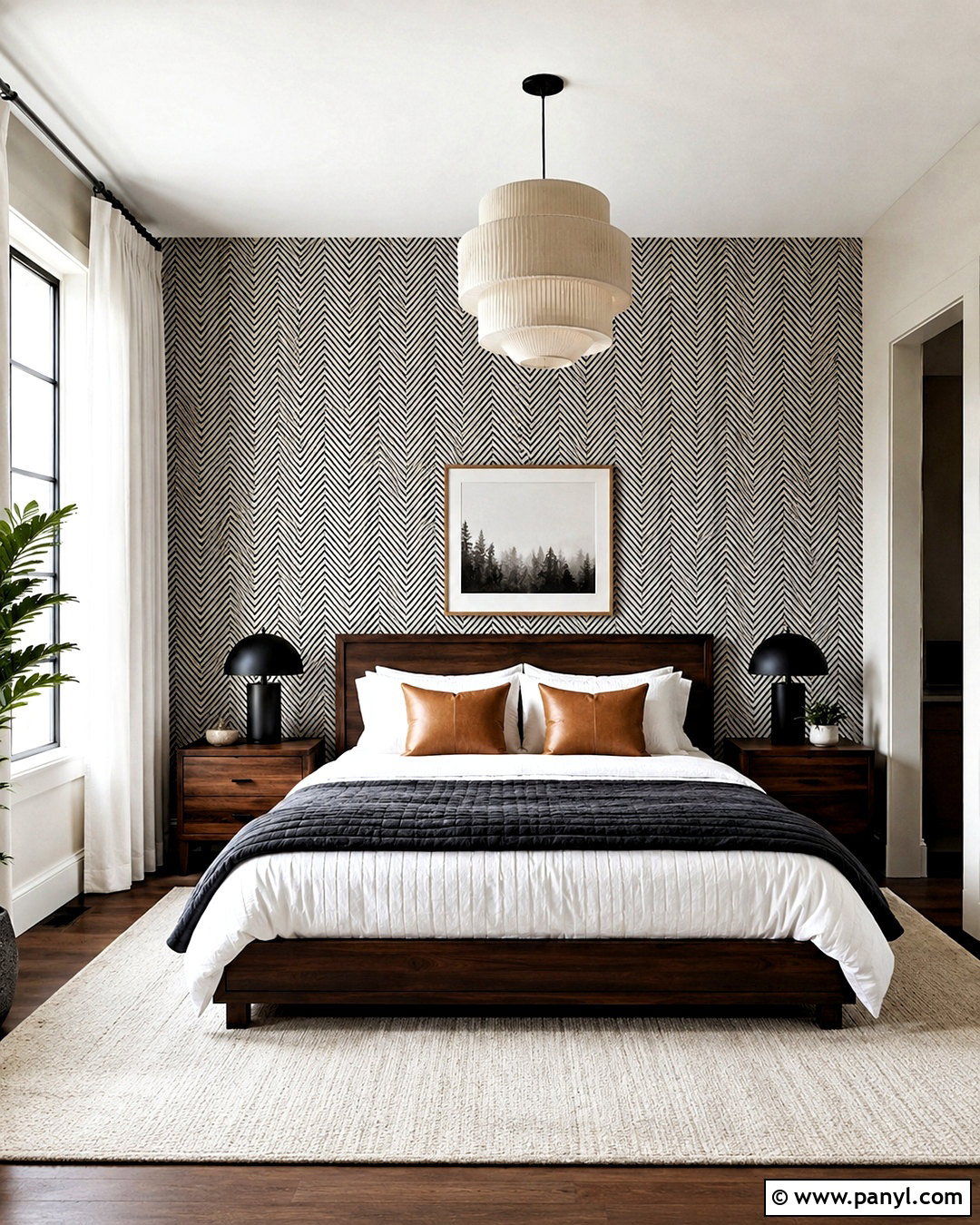 20 Black and White Wallpaper Bedroom Ideas for Chic Rooms