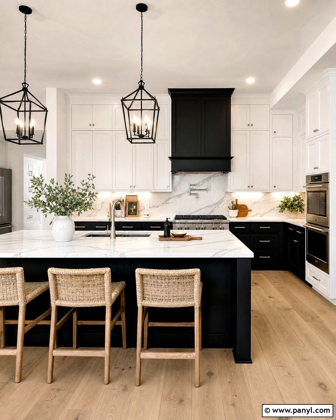 Black And White Kitchen - 20 kitchen color combinations ideas