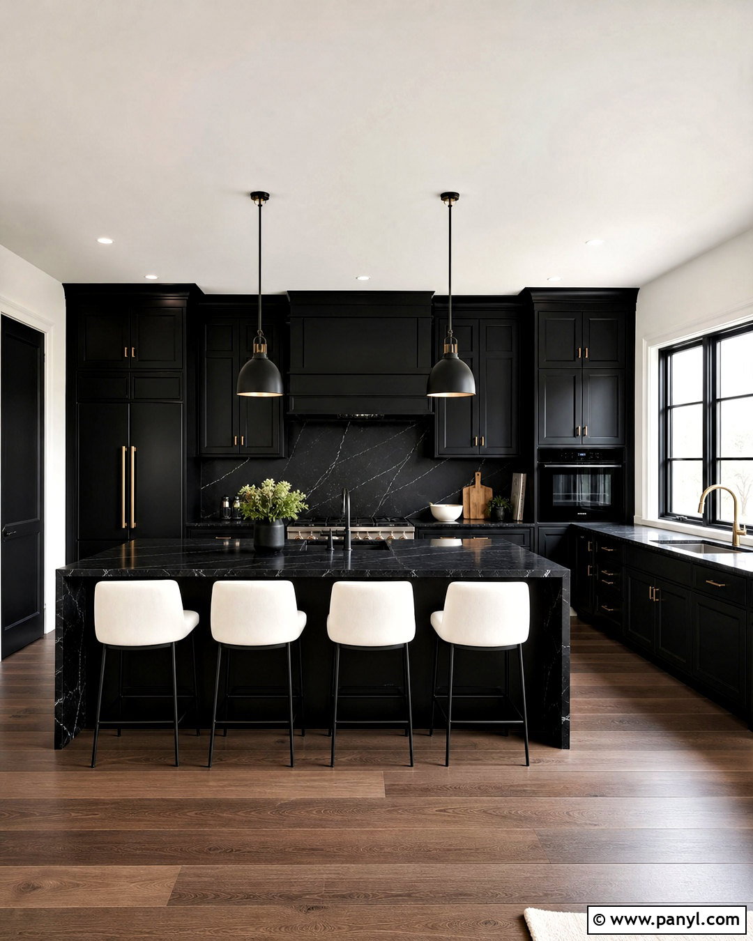 Black And White Kitchen - 20 all black kitchen ideas
