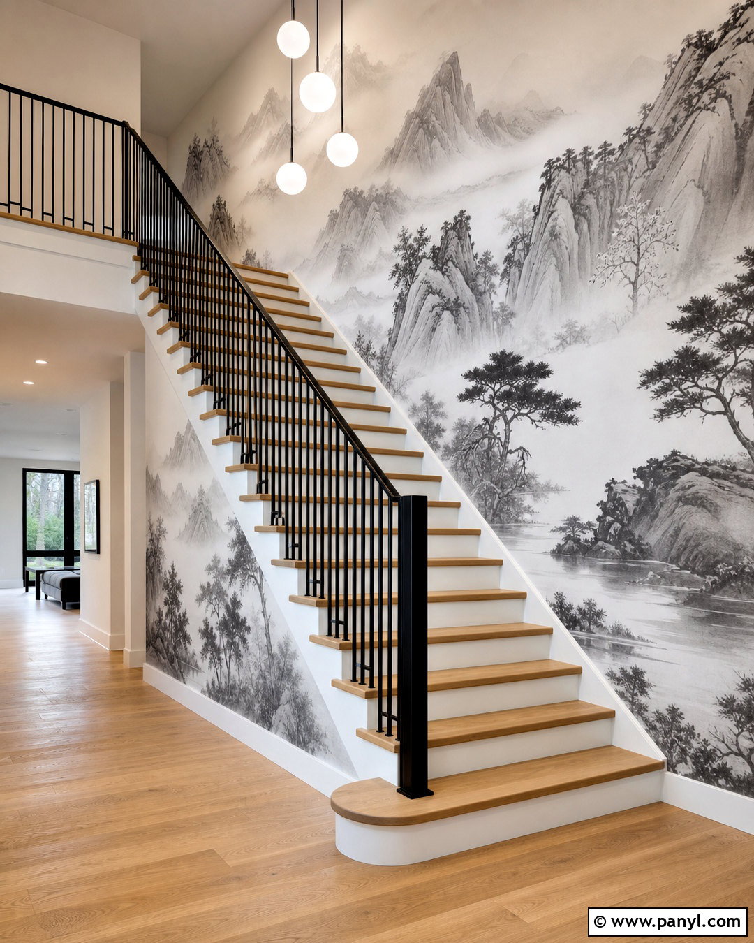 Black And White Landscape Wallpaper Stairway - 20 wallpaper ideas black and white ideas
