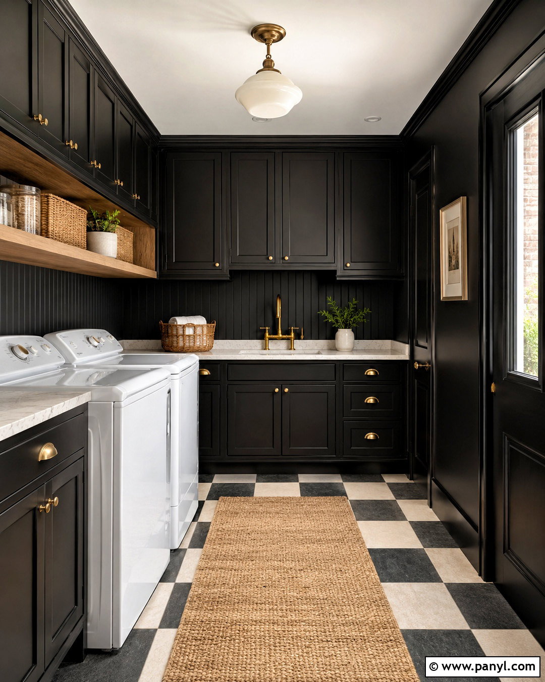 Black And White Laundry Room - 20 moody laundry room ideas