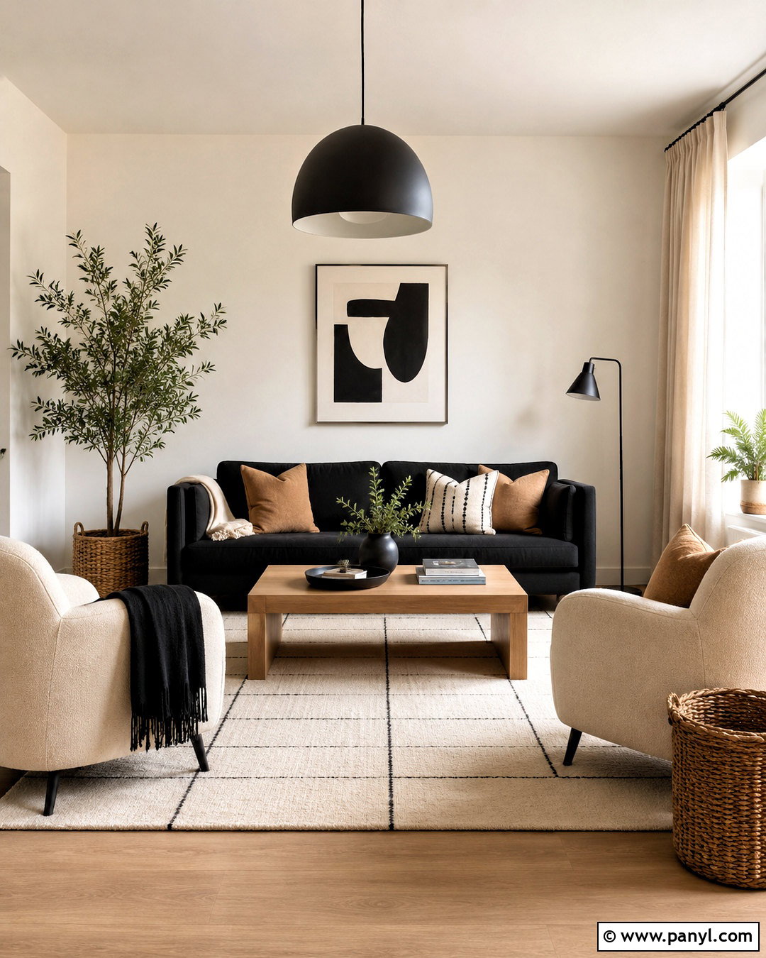 Black And White Living Room - 20 living room color combinations ideas